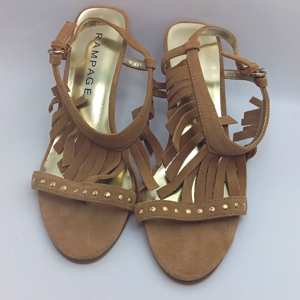 FRINGE LEATHER HEELS